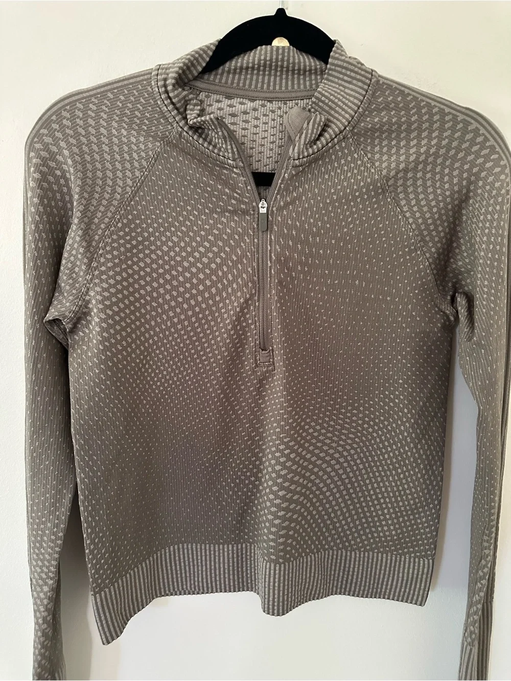 Lululemon Rest Less Cropped Half-Zip Grid Warp Rover / Raw size 6